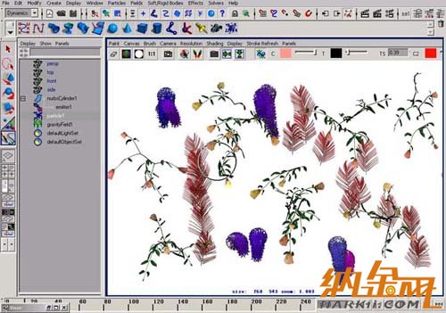 paint effect結(jié)合maya粒子制作動畫 飛特網(wǎng) maya入門教程