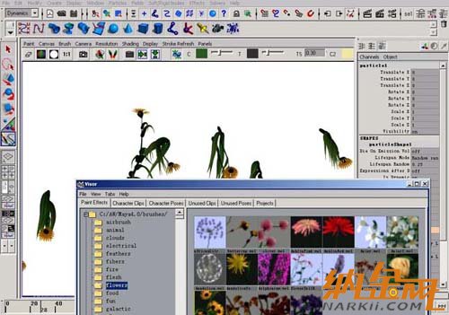 paint effect結(jié)合maya粒子制作動畫 飛特網(wǎng) maya入門教程
