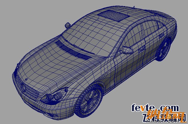 maya打造奔馳cls 550跑車 飛特網(wǎng) maya建模教程9