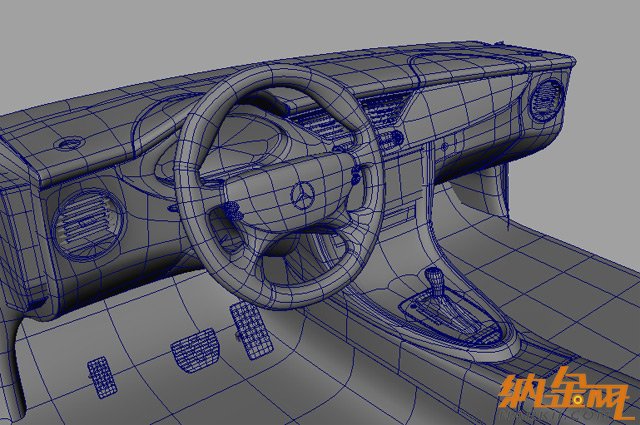 maya打造奔馳cls 550跑車 飛特網(wǎng) maya建模教程interior2
