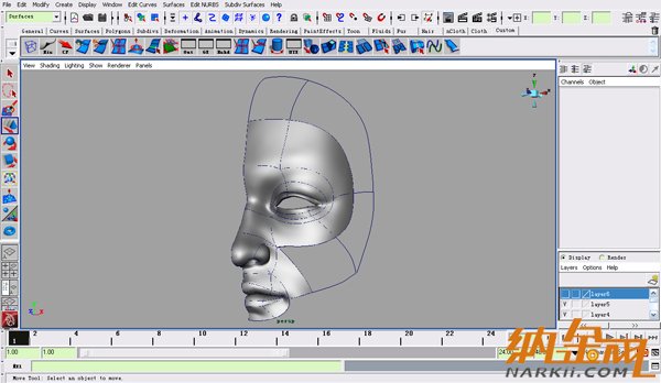 maya nurbs制作高精度生物模型詳解 飛特網(wǎng) maya建模教程