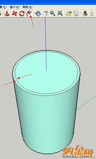 sketchup建模教程：sketchup草圖大師畫一個(gè)內(nèi)空?qǐng)A柱