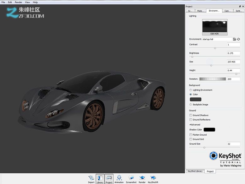 KeyShot渲染汽車教程