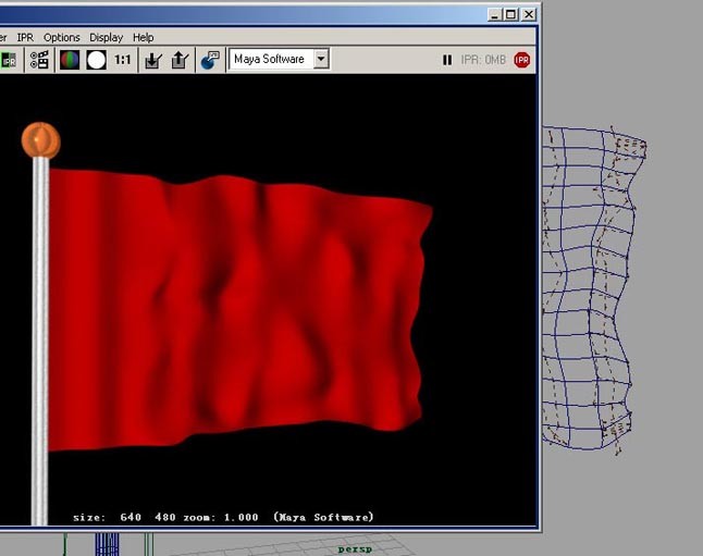 maya建模教程：隨機飄動的旗幟