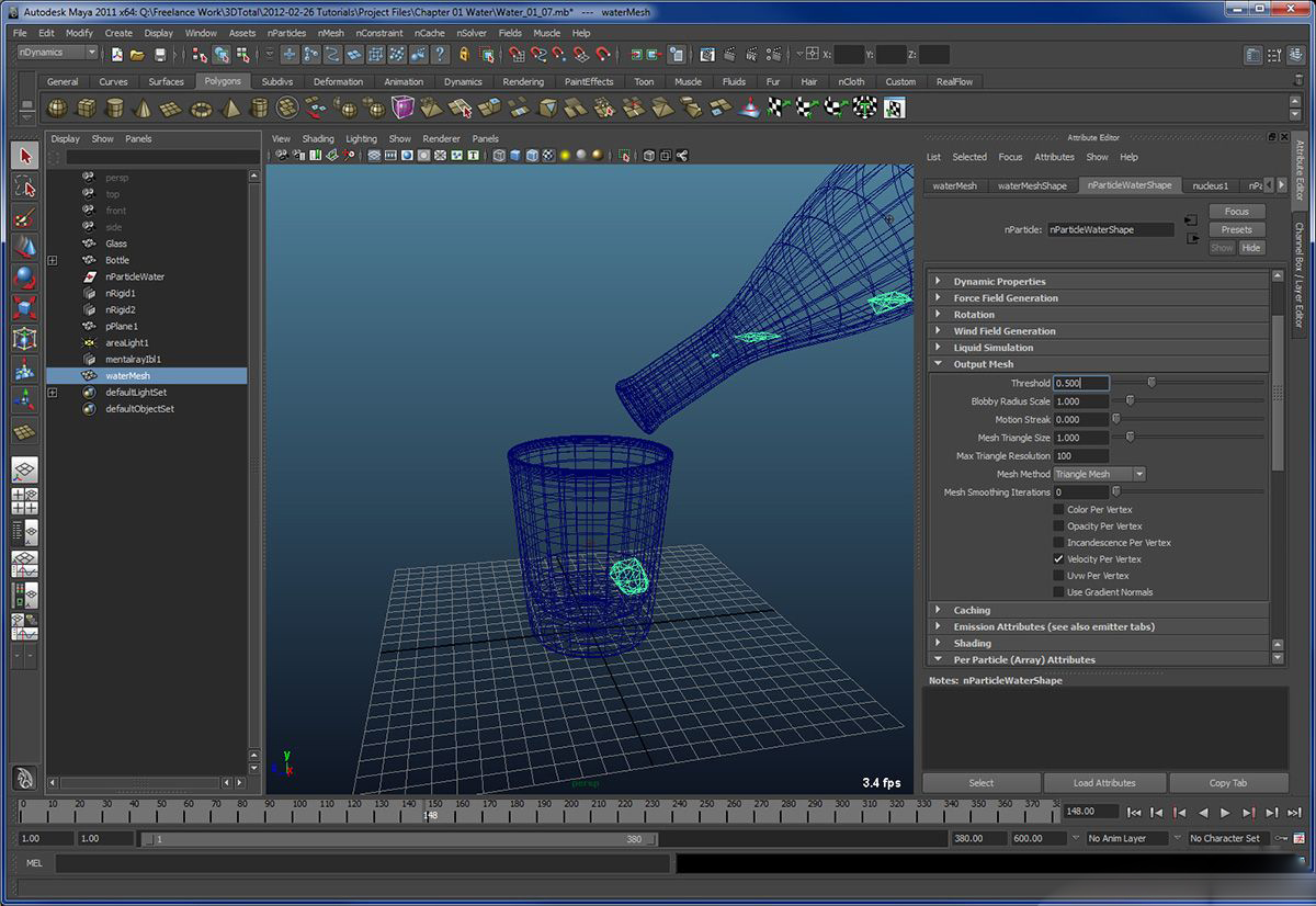 匯寶盆教你maya制作水的動力學(xué)